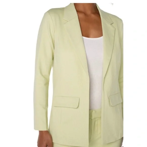 Liverpool Sorbet Soirée Boyfriend Blazer in Lemon Grass - 3X. New with Tags. - Picture 3 of 12